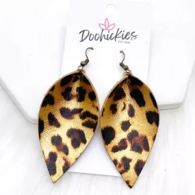 2.5 Metallic Leopard Petal Earrings