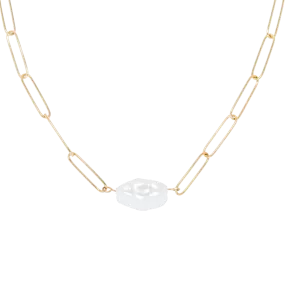 316L Stainless Steel Snow Drop Pearl Necklace