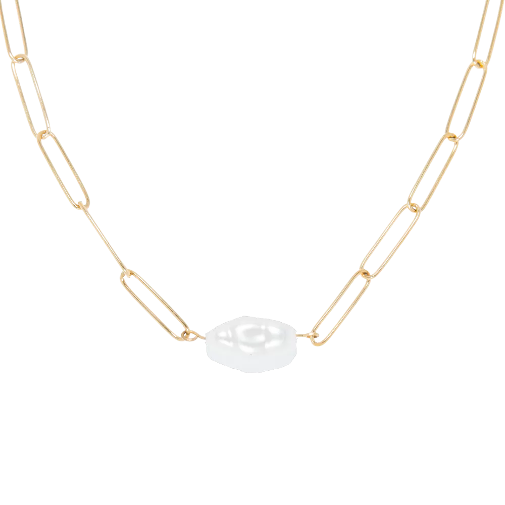 316L Stainless Steel Snow Drop Pearl Necklace