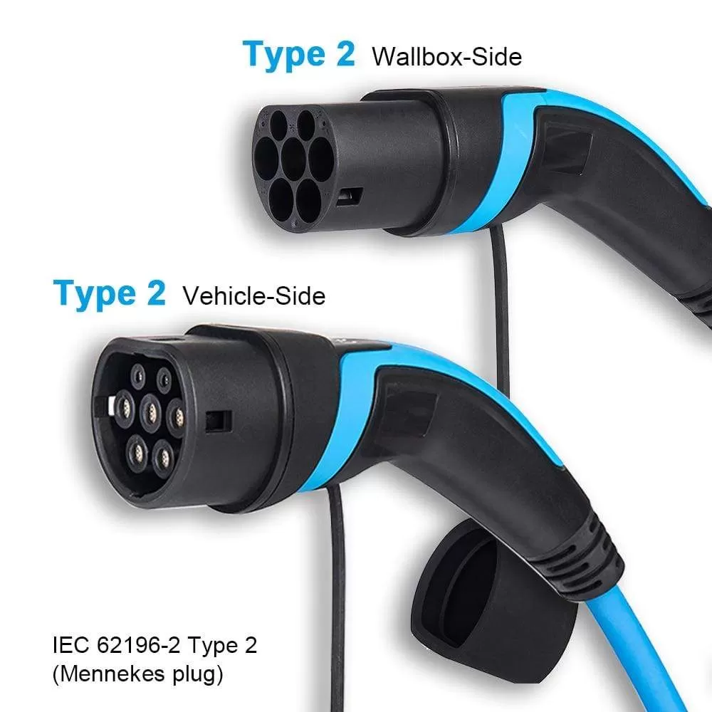 32A 22KW Type 2 to Type 2 EV Charging Cable IEC 62196-2 EV Charger Type 2 EV Cable 3 Phase for Electric Vehicle Charging Station