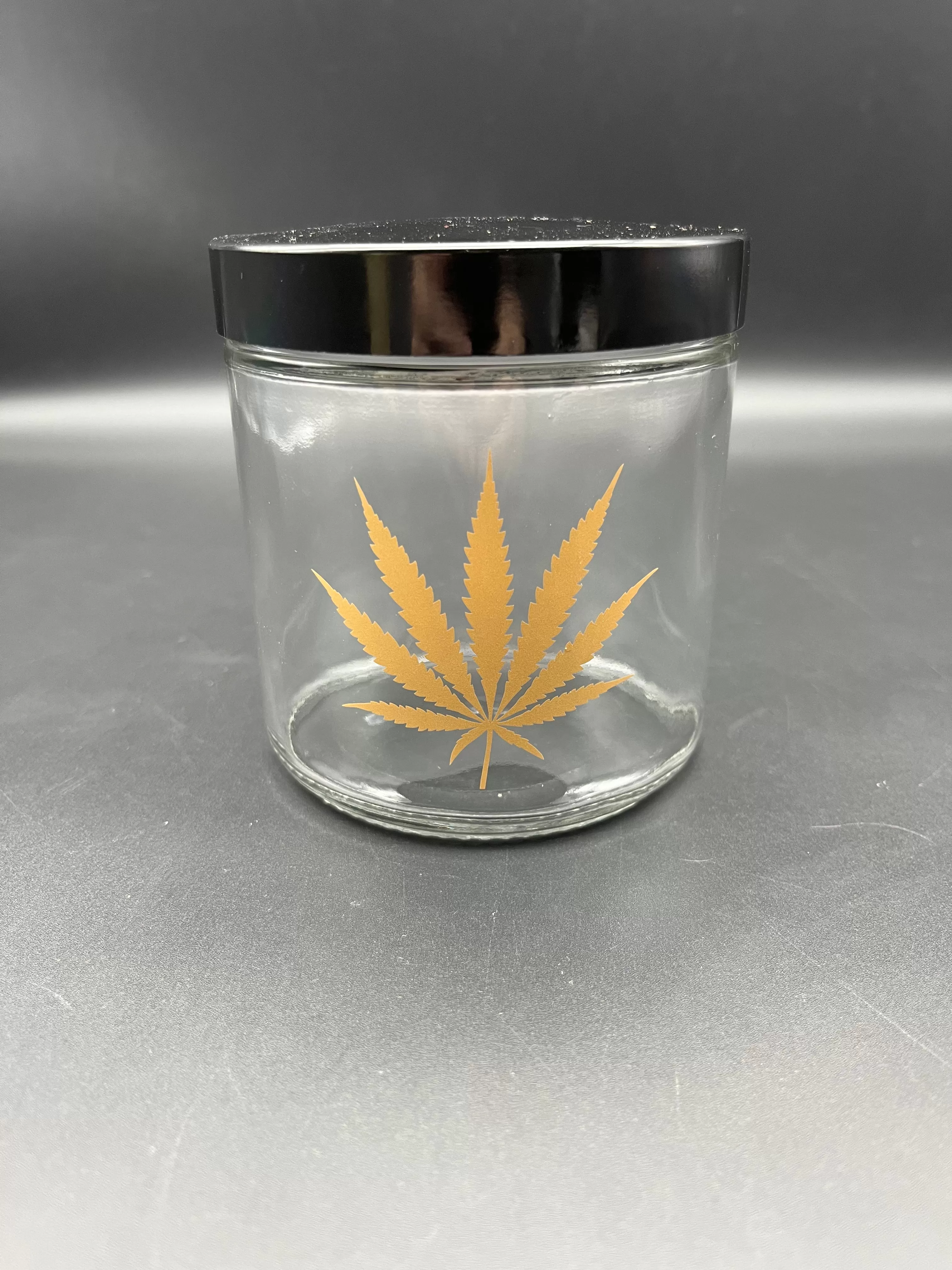 420 Science Clear Screw Top Jar | Gold Leaf