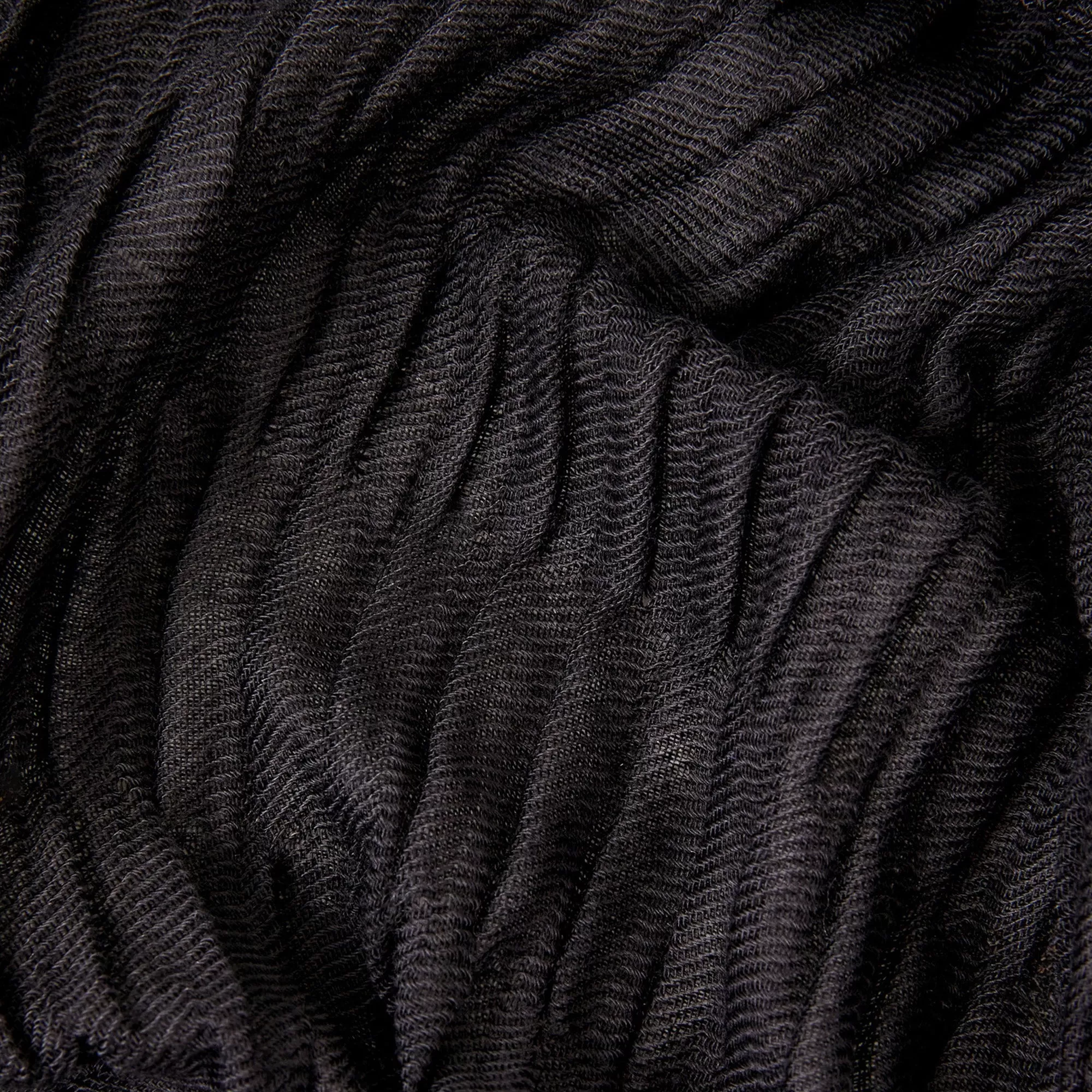 Accessorize London Women's Black Textured Pleat Scarf