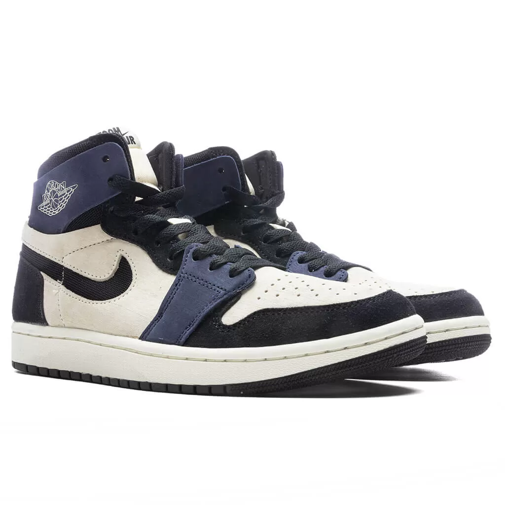 Air Jordan 1 Zoom CMFT 2 Women's - Muslin/Black/Blackened Blue