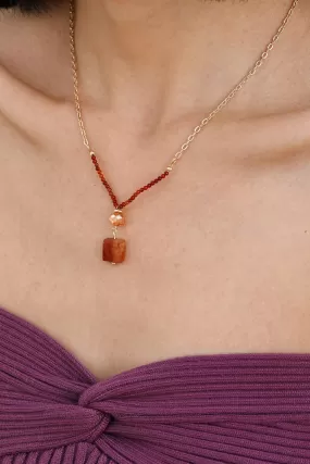 Amber Agate Necklace