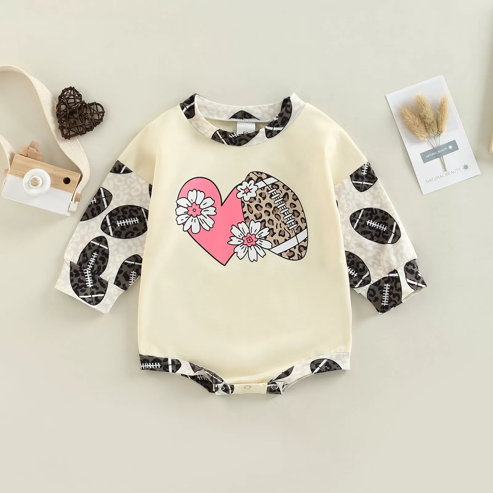 Baby Boys Girls Cartoon Christmas Printed Color Block Jumpsuit