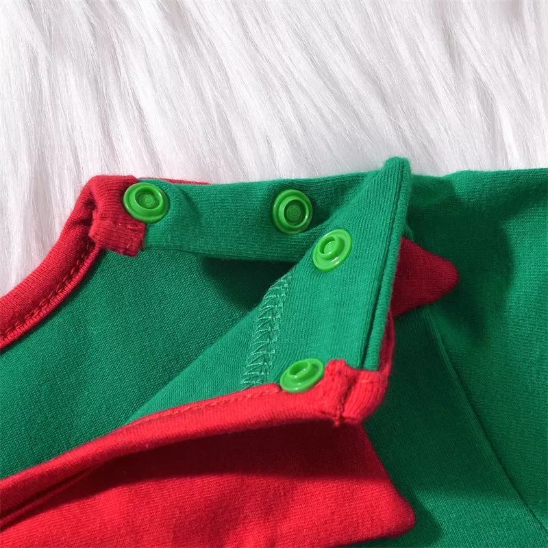 Baby Boys Green Jumpsuit Christmas Elf Suit