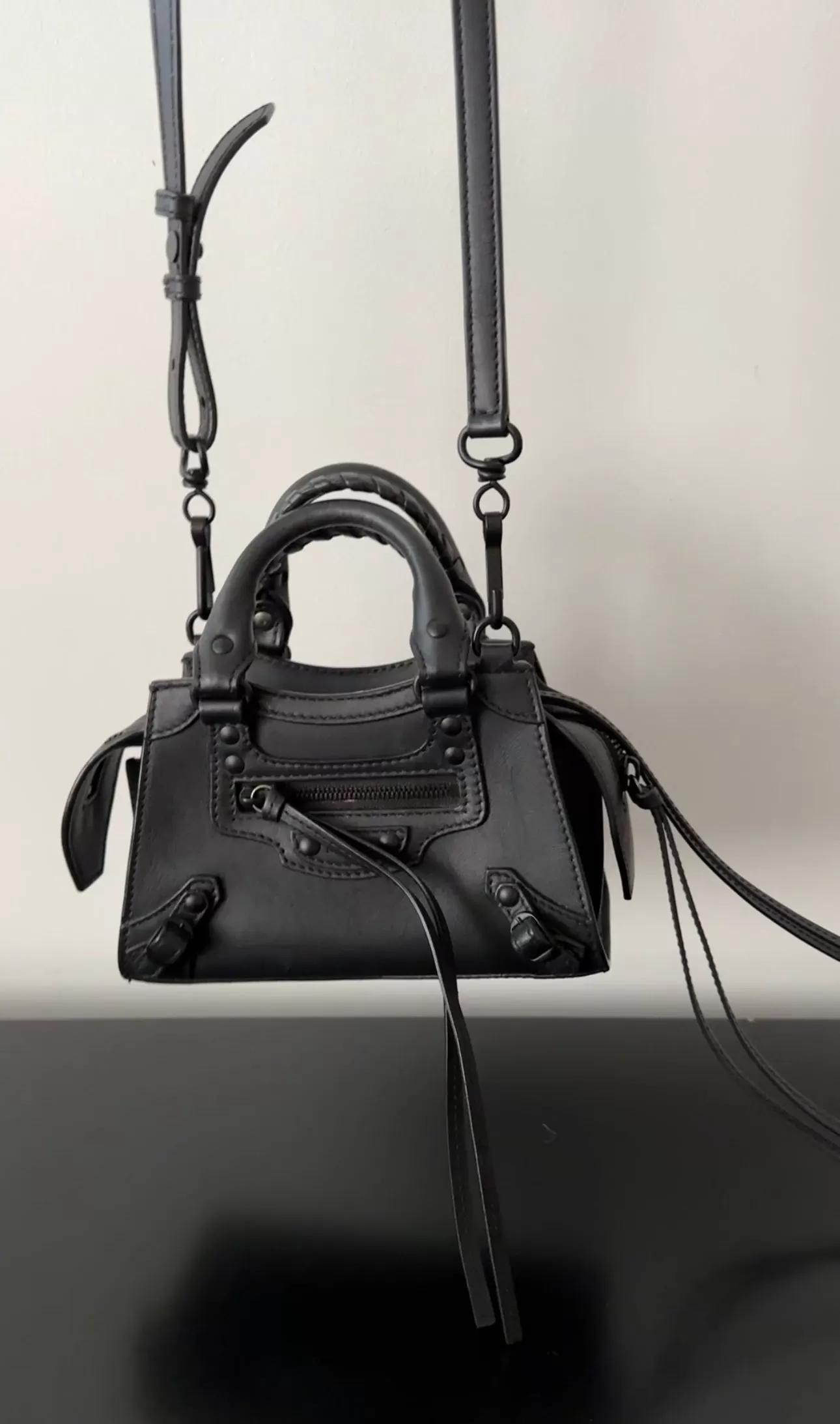 Balenciaga All Black Shadow Neo Nano Micro Bag