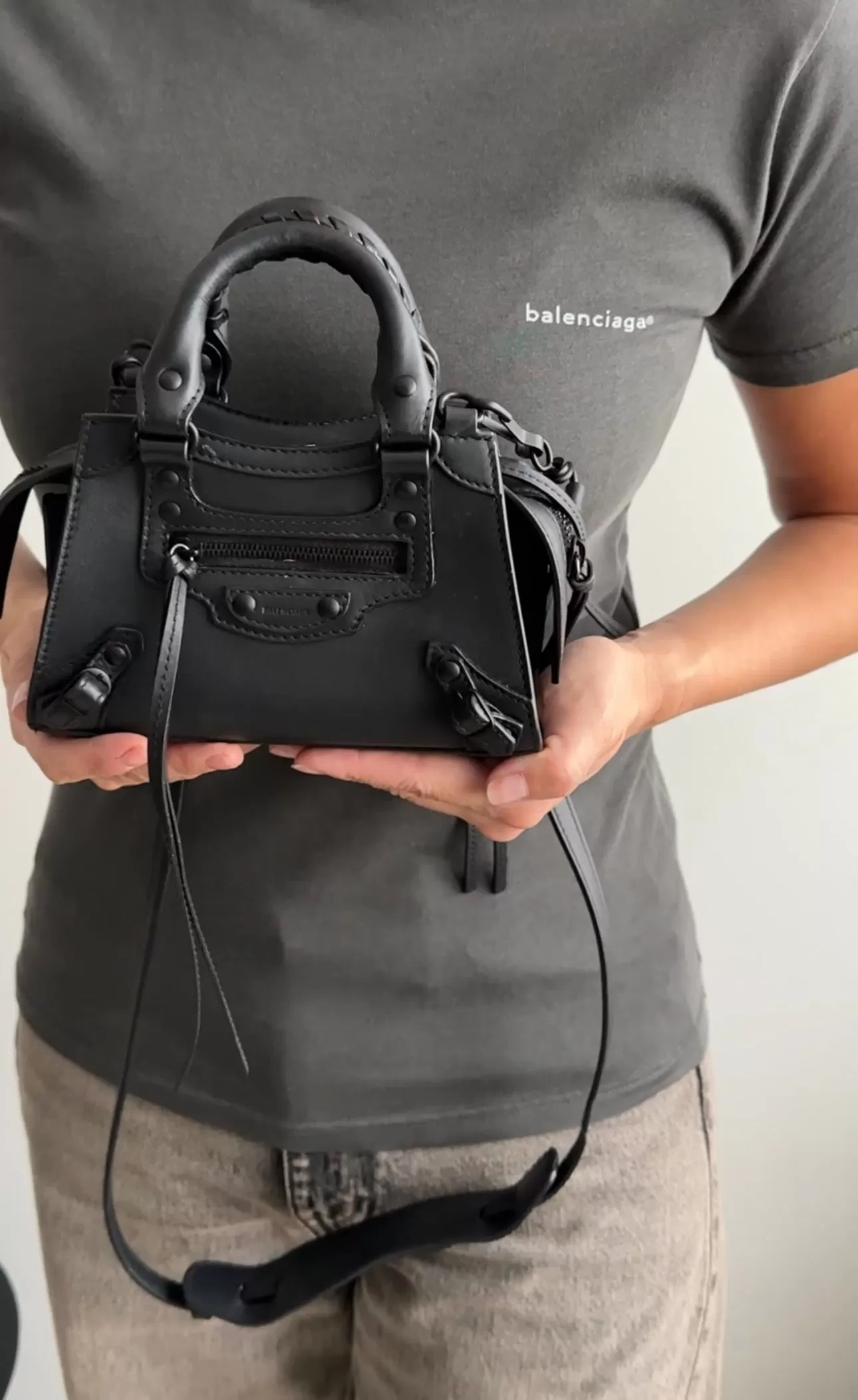 Balenciaga All Black Shadow Neo Nano Micro Bag