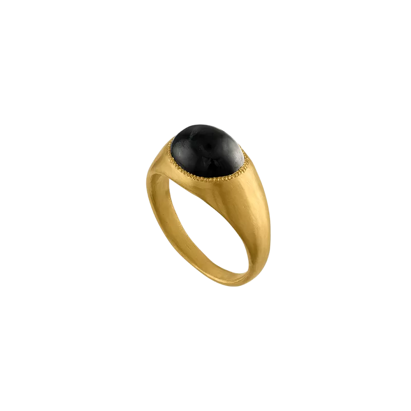 Black Tourmaline Roz Ring