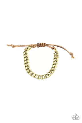 Blitz Men's Brass Urban Bracelet - Paparazzi Accessories