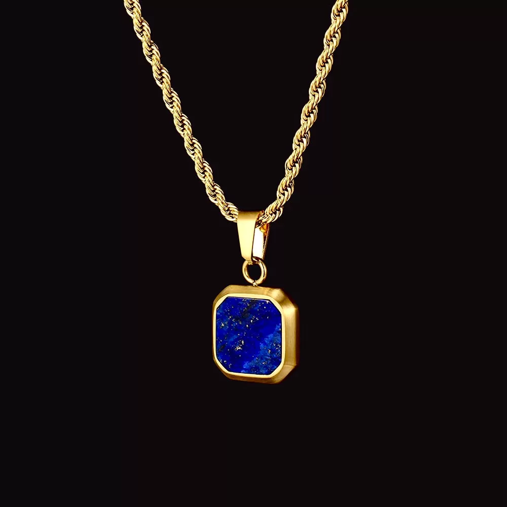 Blue & Gold Lapis Lazuli Pendant