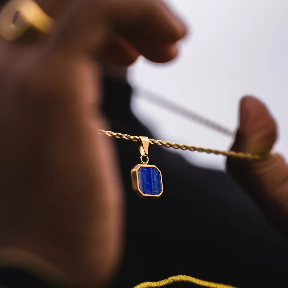 Blue & Gold Lapis Lazuli Pendant