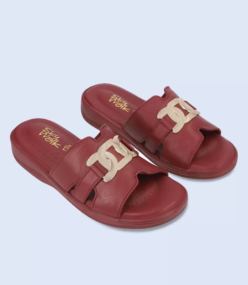 BW9512-MAROON-Women Slipper