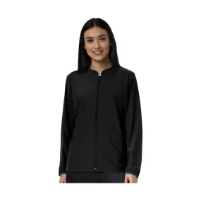 Carhartt Women's Front Zip Scrub Jacket - Black