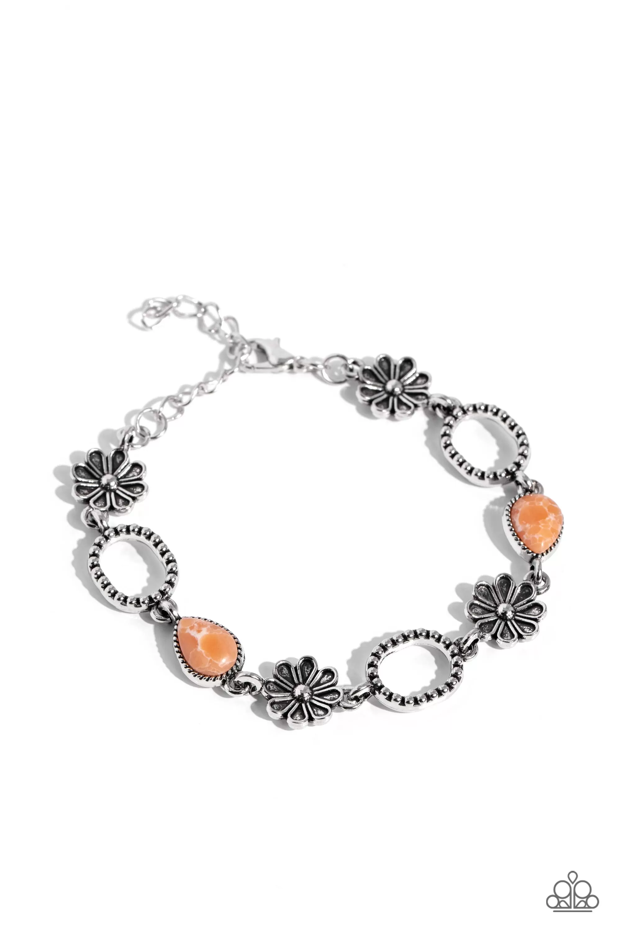 Casablanca Craze Orange Stone Bracelet - Paparazzi Accessories