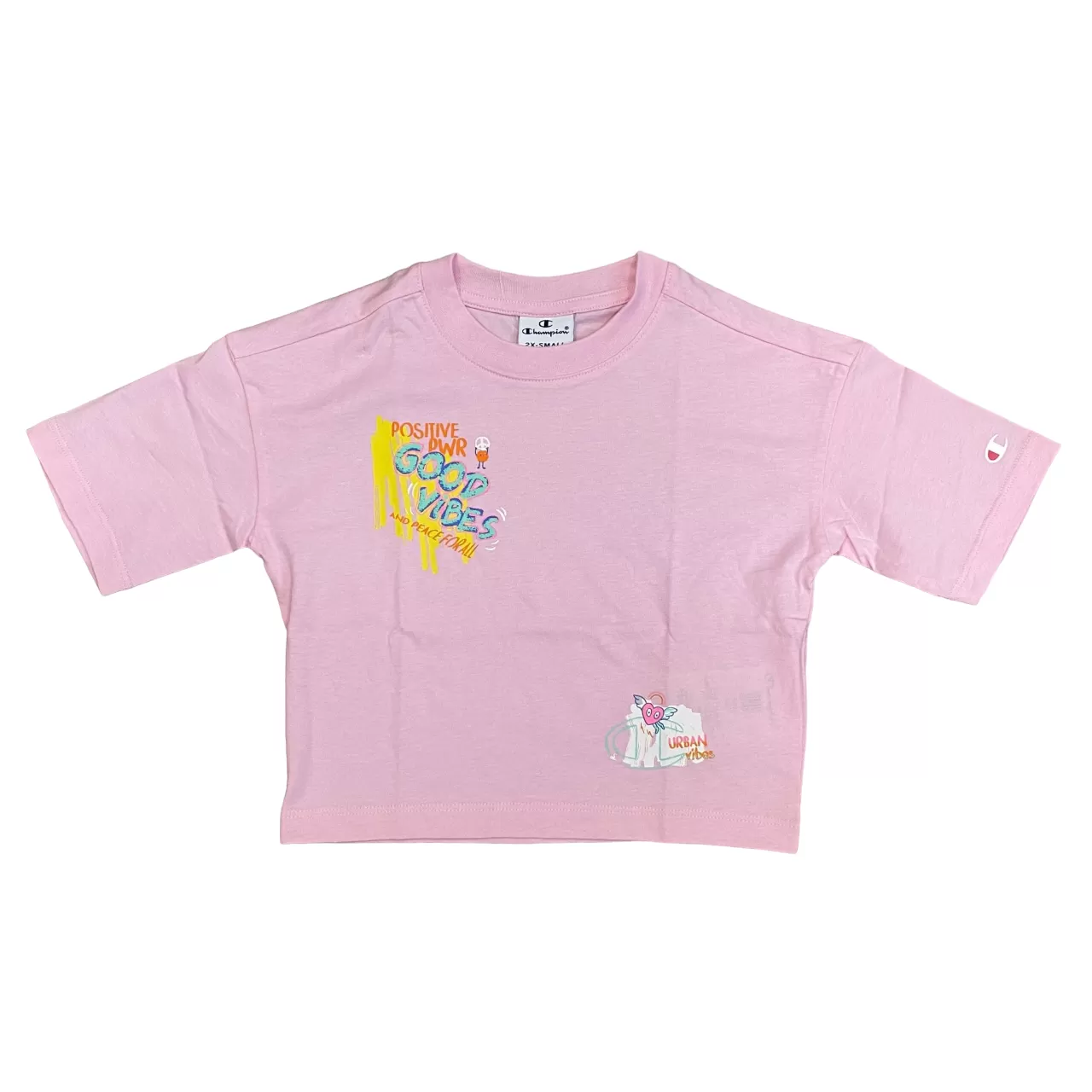 Champion girl's outfit short sleeve t-shirt and shorts 404929 PS013 pink