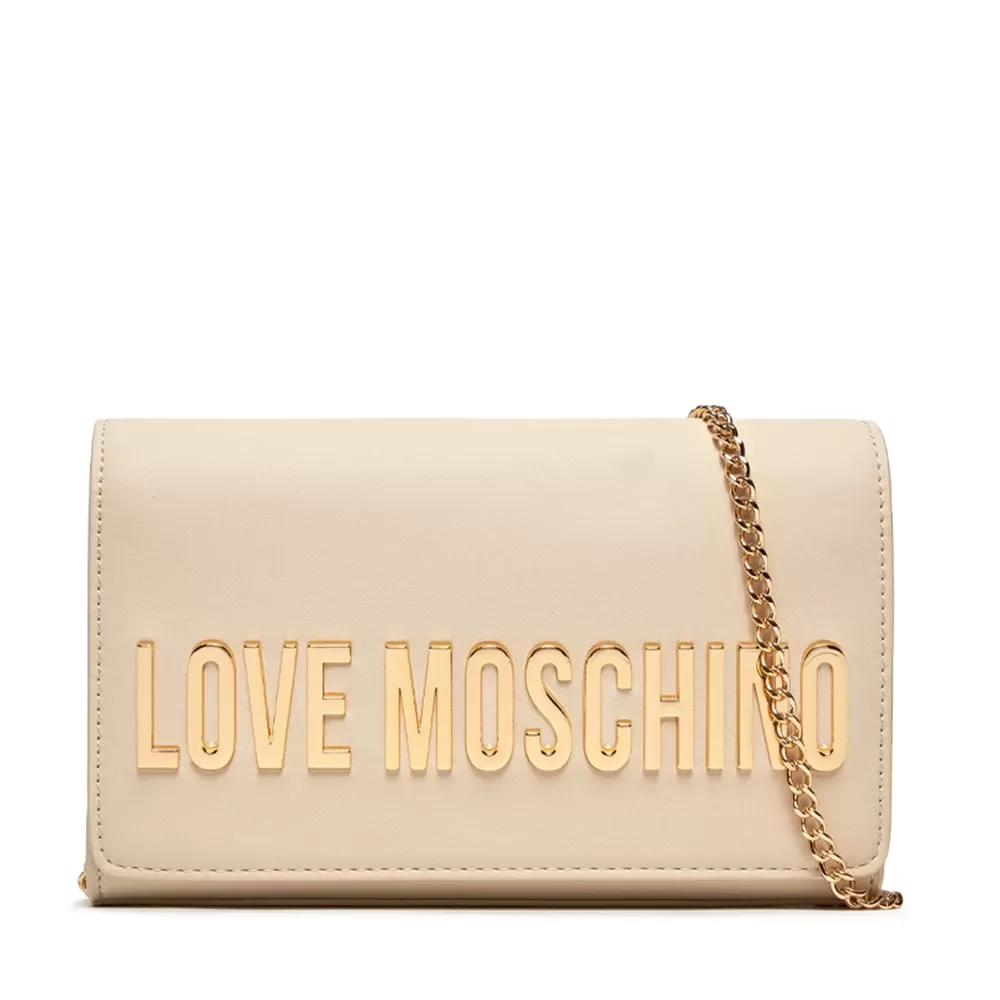 Clutch Donna con Tracolla LOVE MOSCHINO linea Smart Daily Maxi Lettering Avorio