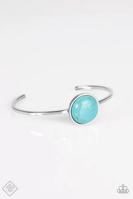 Countryside Chic Turquoise Blue Stone Cuff Bracelet  - Paparazzi Accessories