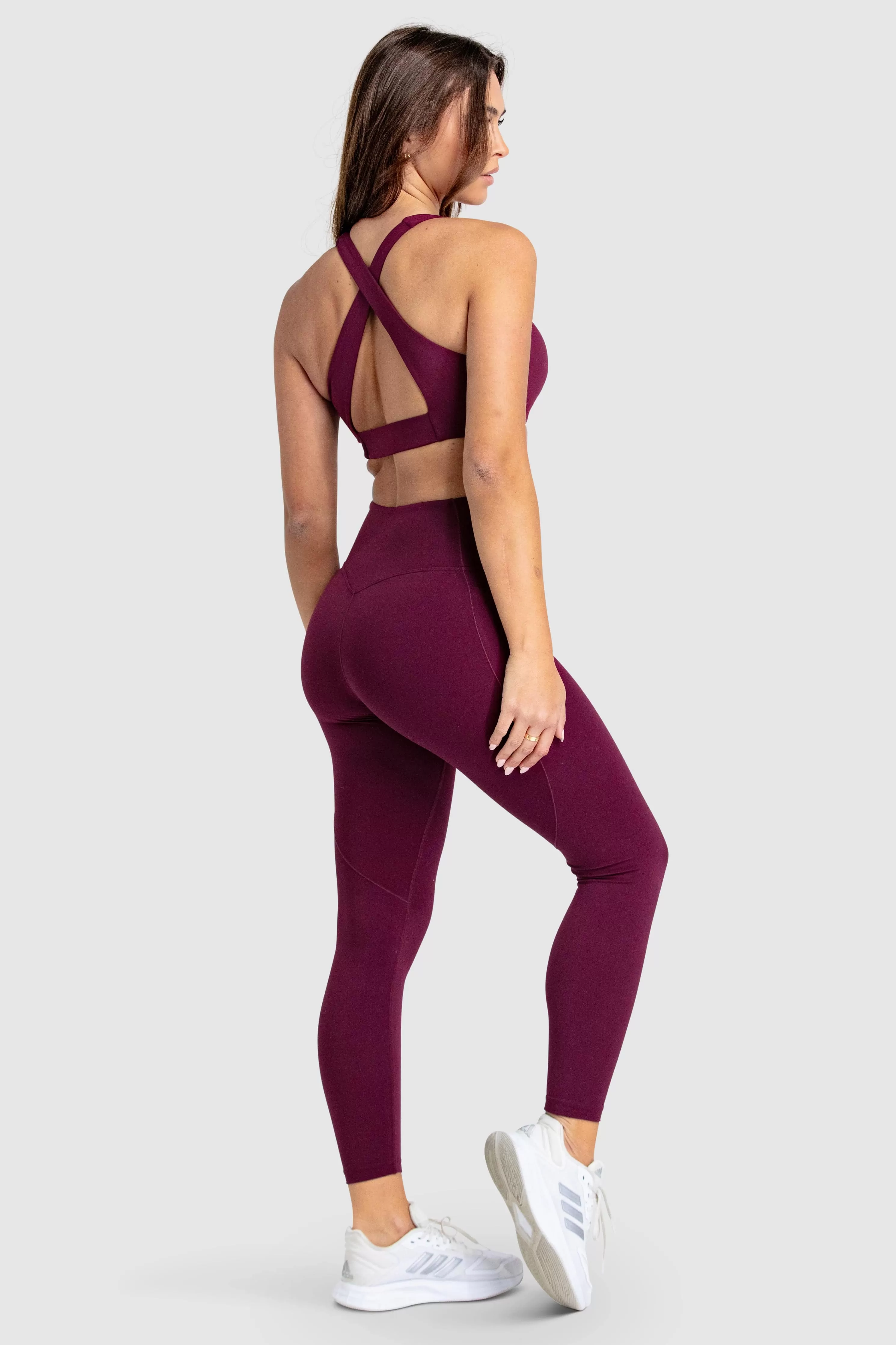 Desire V-Neck Crop - Wine Red