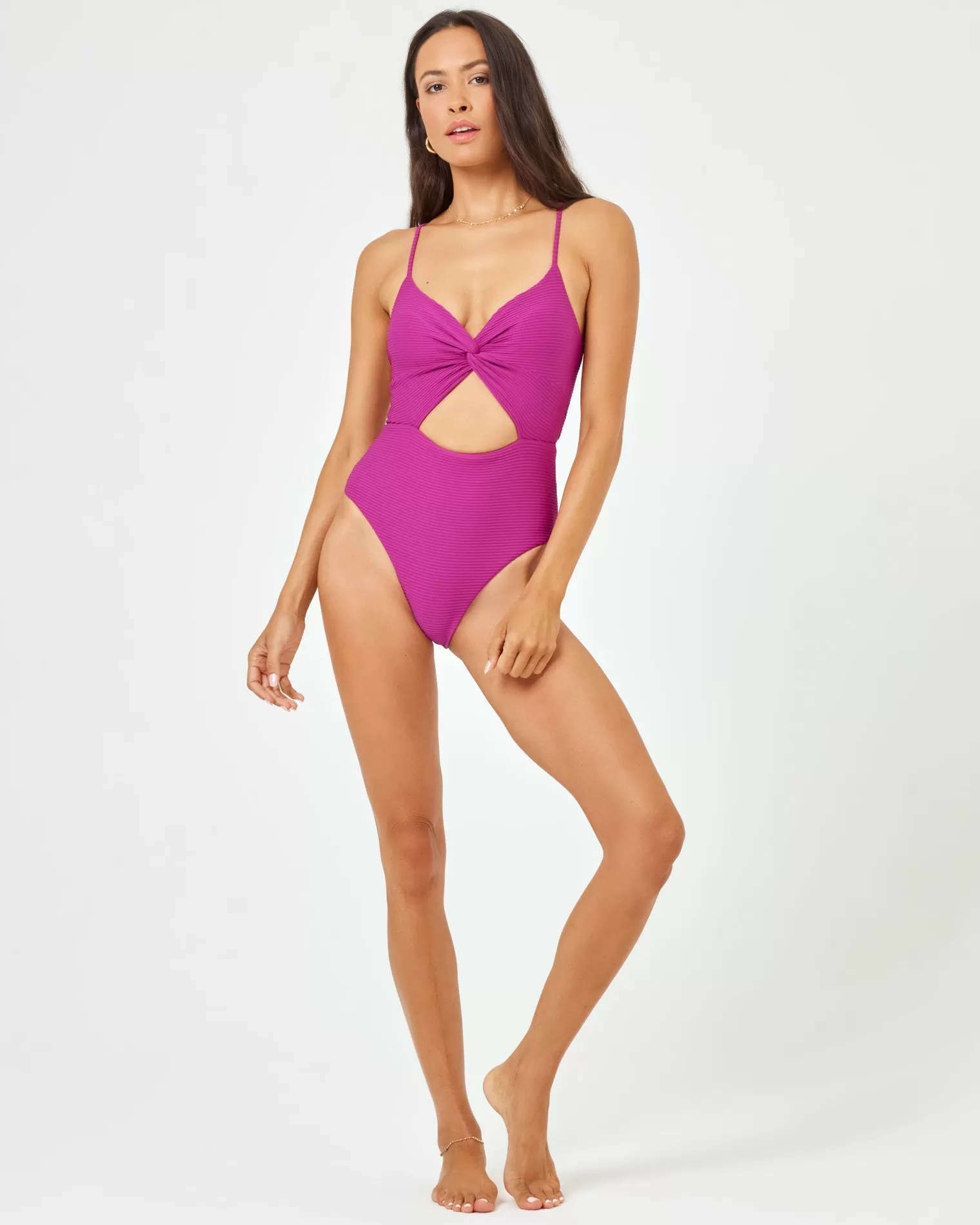 Eco Chic Repreve Kyslee One Piece Swimsuit - Berry