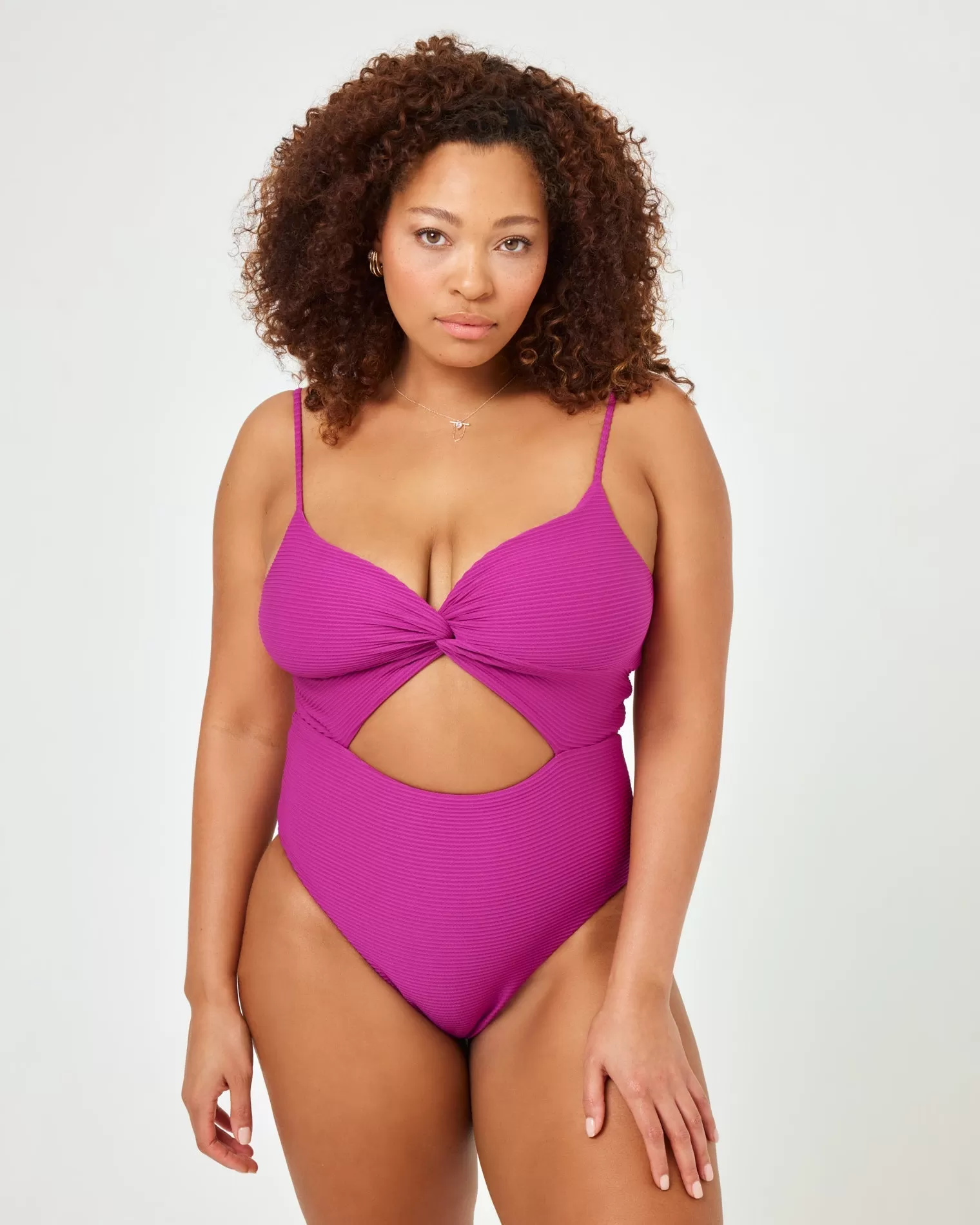 Eco Chic Repreve Kyslee One Piece Swimsuit - Berry