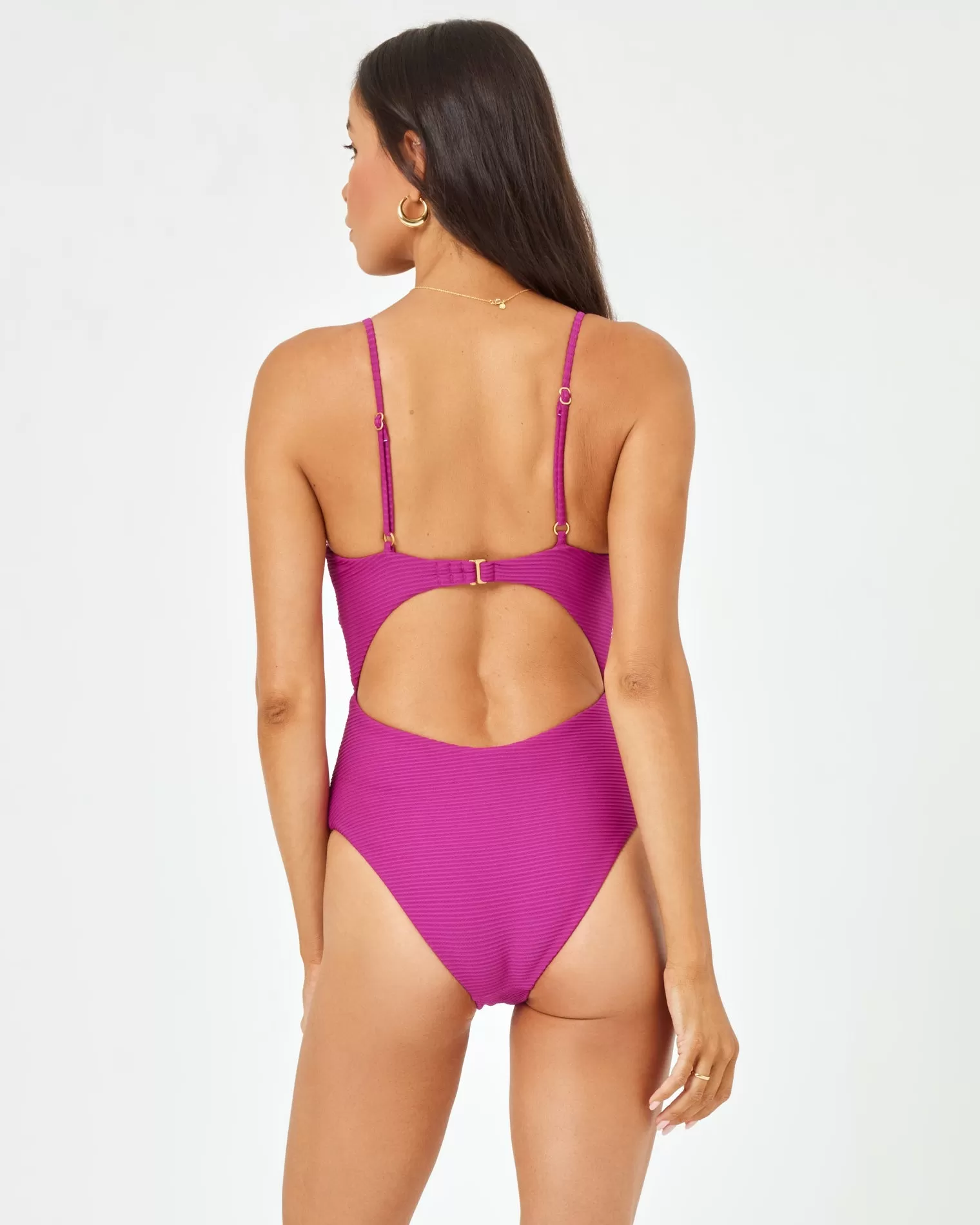 Eco Chic Repreve Kyslee One Piece Swimsuit - Berry