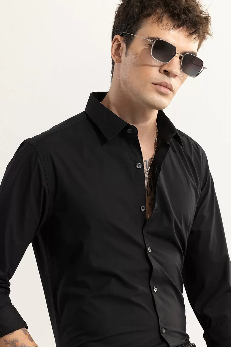 Elegant Monotone Black Shirt