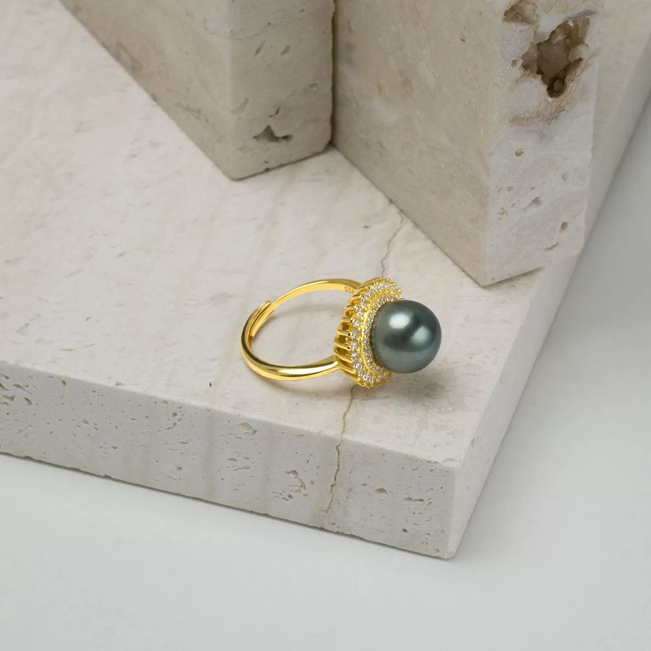 Elegant Tahitian Saltwater Pearl Ring WR00115