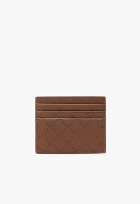 Embossed Monogram Card Wallet