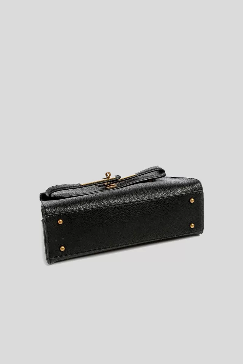 Enisa Top Handle Flap - Black