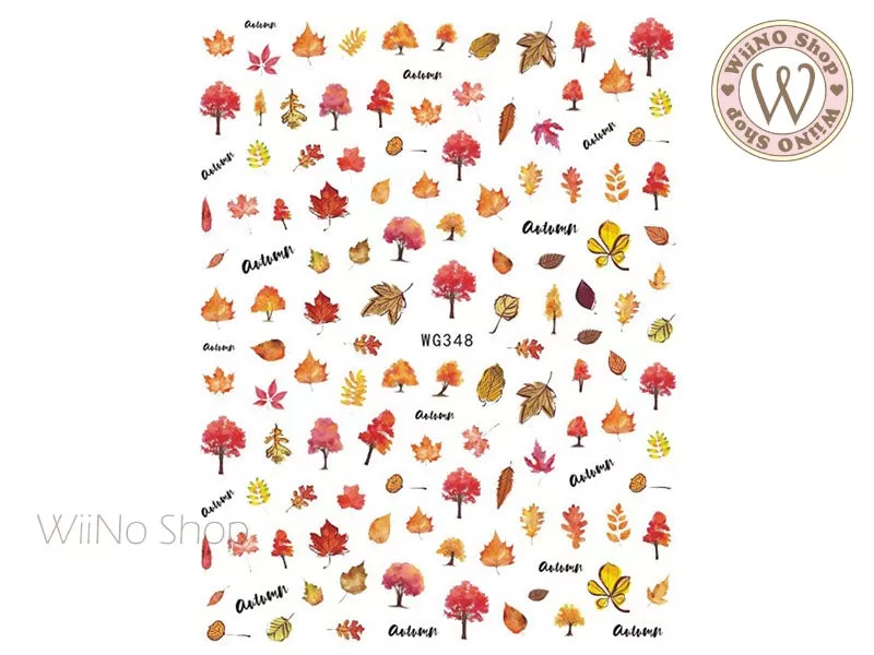 Fall Maple Nail Art Sticker - 1 pc (WG348)