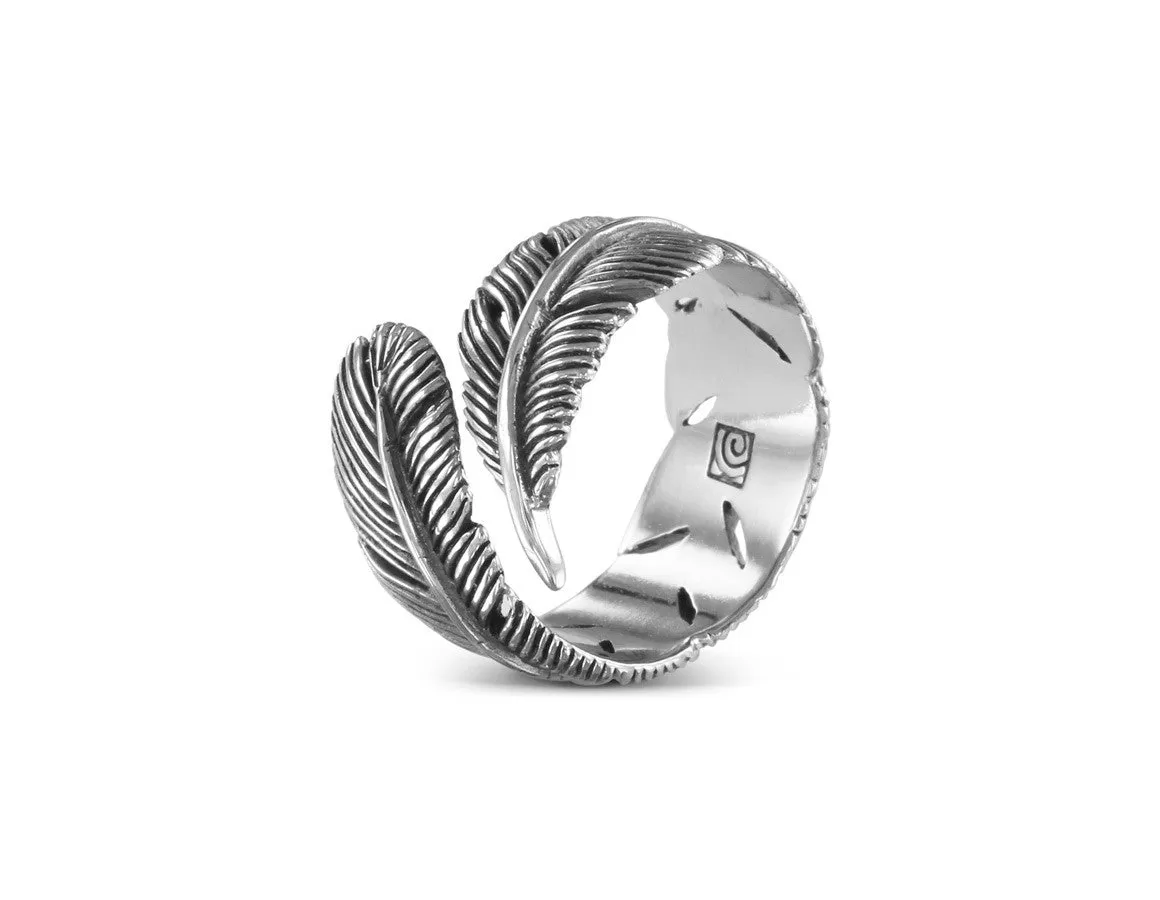 Feather Ring - Silver