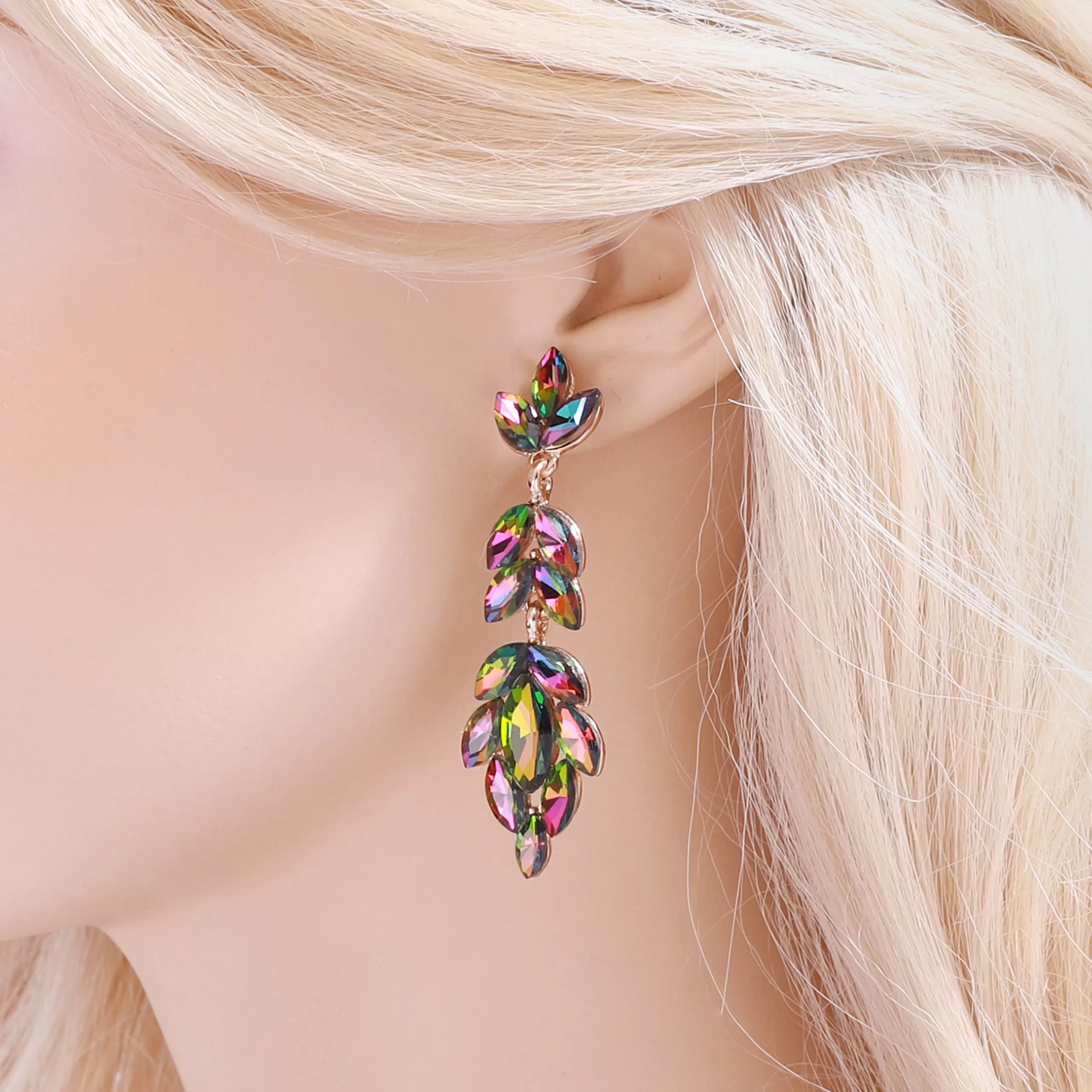 Full Bloom Floral Drop Post Earrings