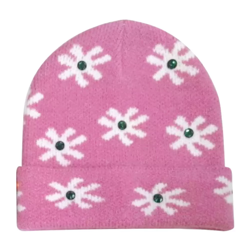 Gem Flower Beanie Hat