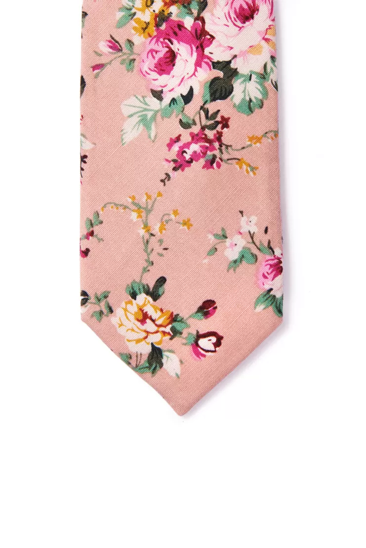 George Shabby Chic Floral Print Necktie - Pink