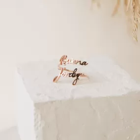 Grace Duo Name Ring