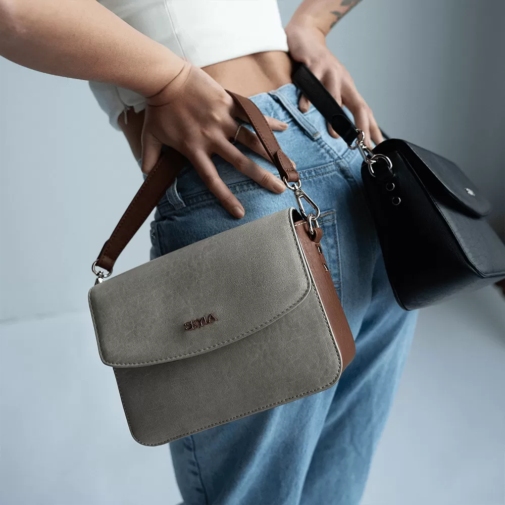 Gracie Classic Vegan Satchel | Latte