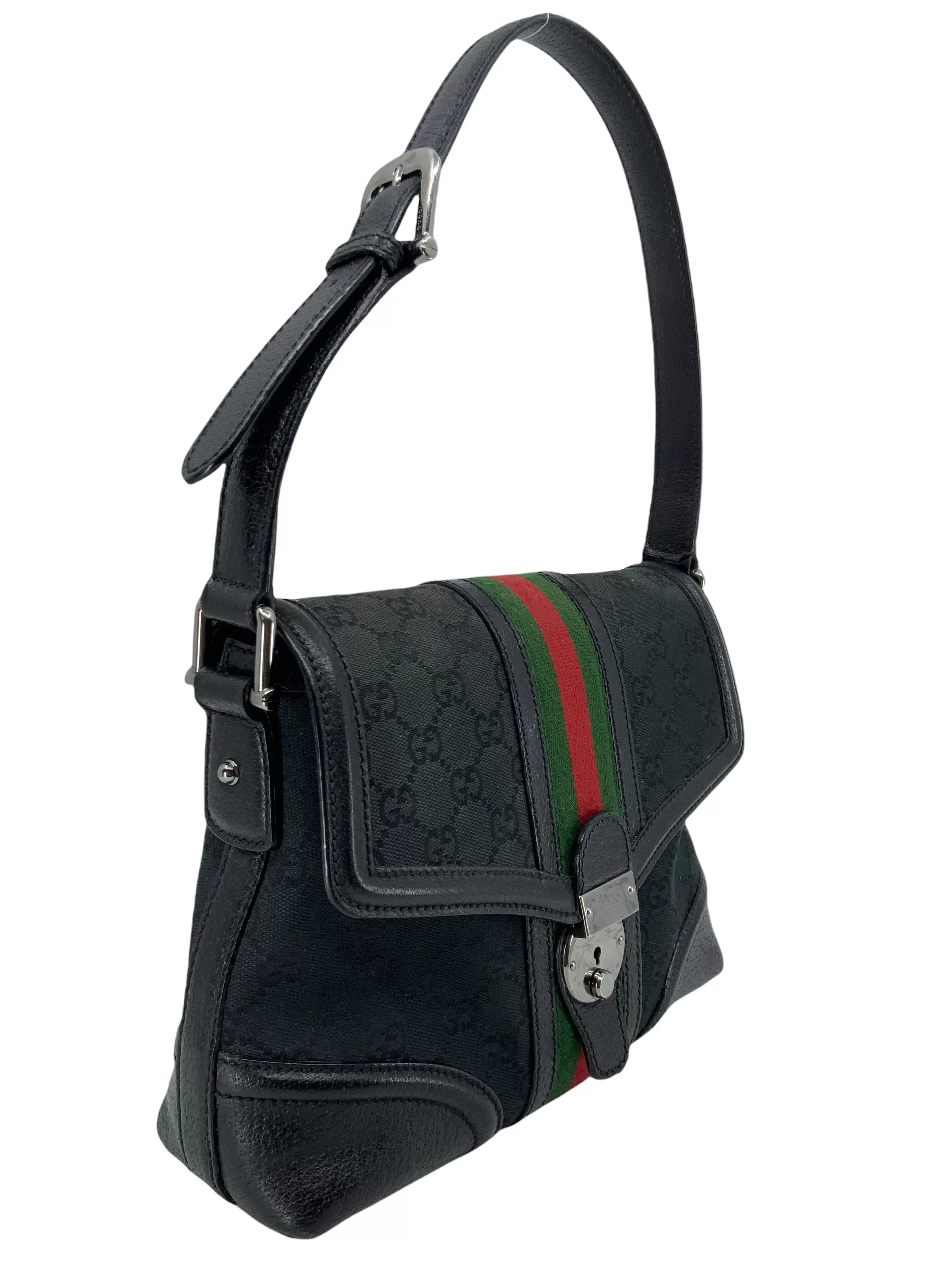 Gucci GG Canvas Small Treasure Flap Shoulder Bag