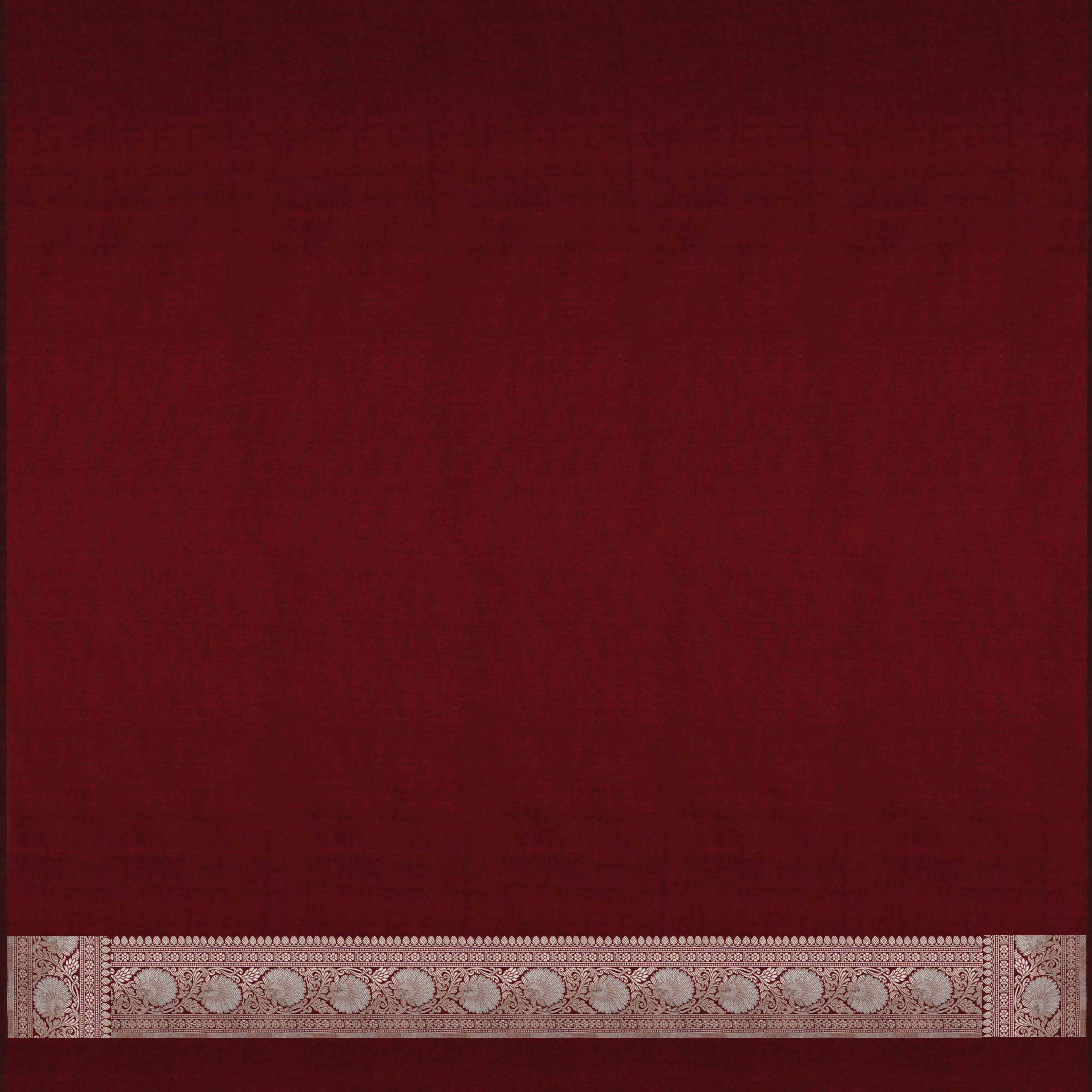 Handwoven Maroon Banarasi Silk Saree - 1715T006280DSC