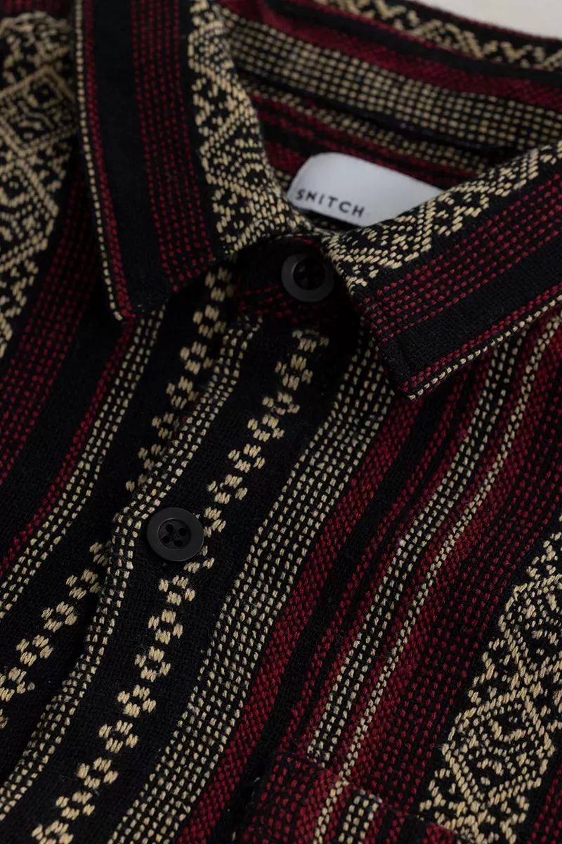 Hessian Lined Maroon Shirt