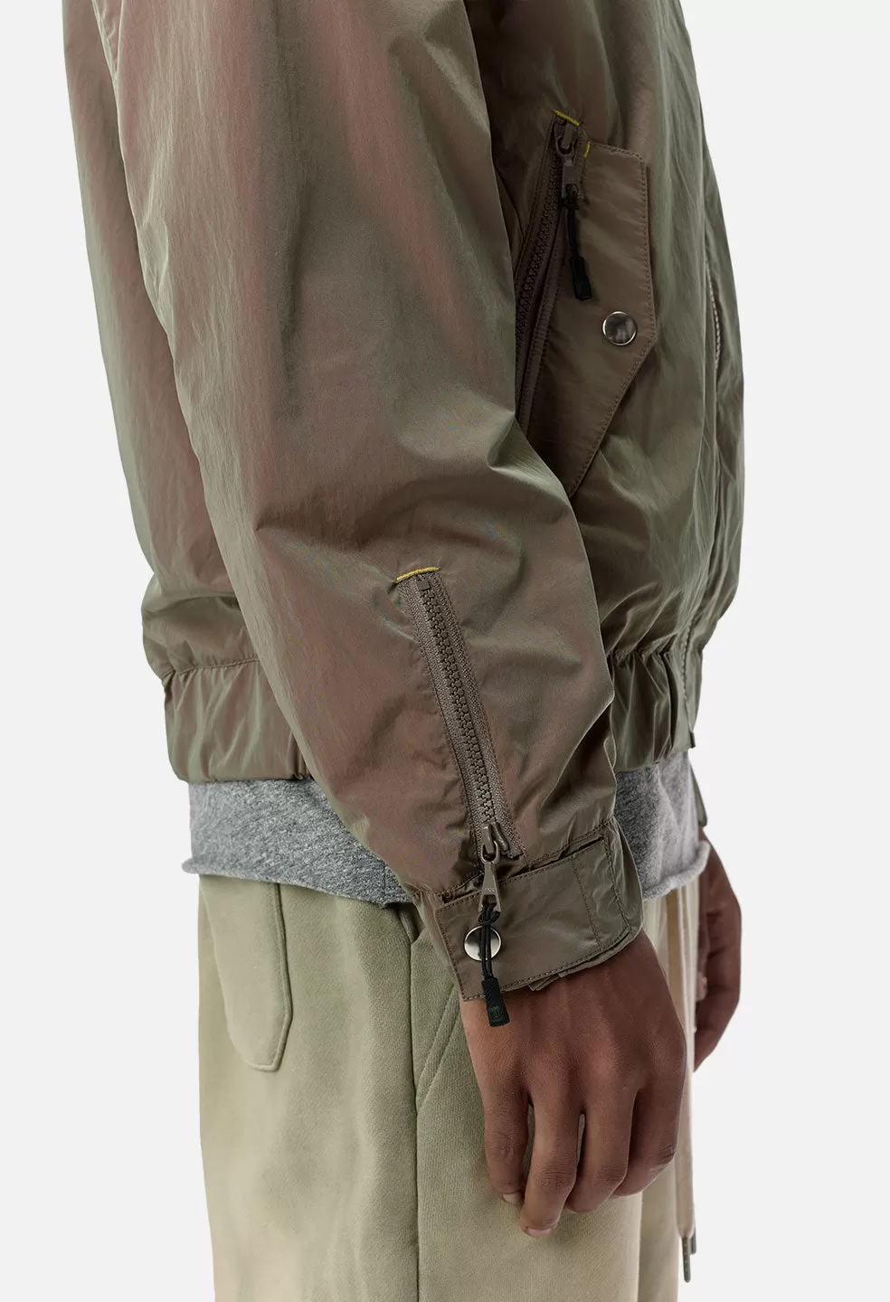 JE X CAT Iridescent Harrington Jacket / Olive