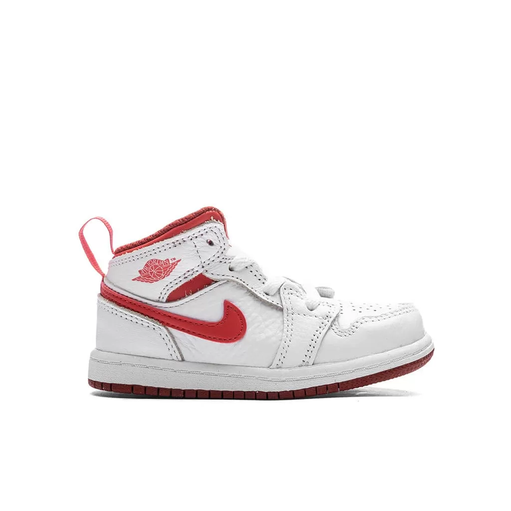 Jordan 1 Mid SE (TD) - White/Lobster/Dune Red