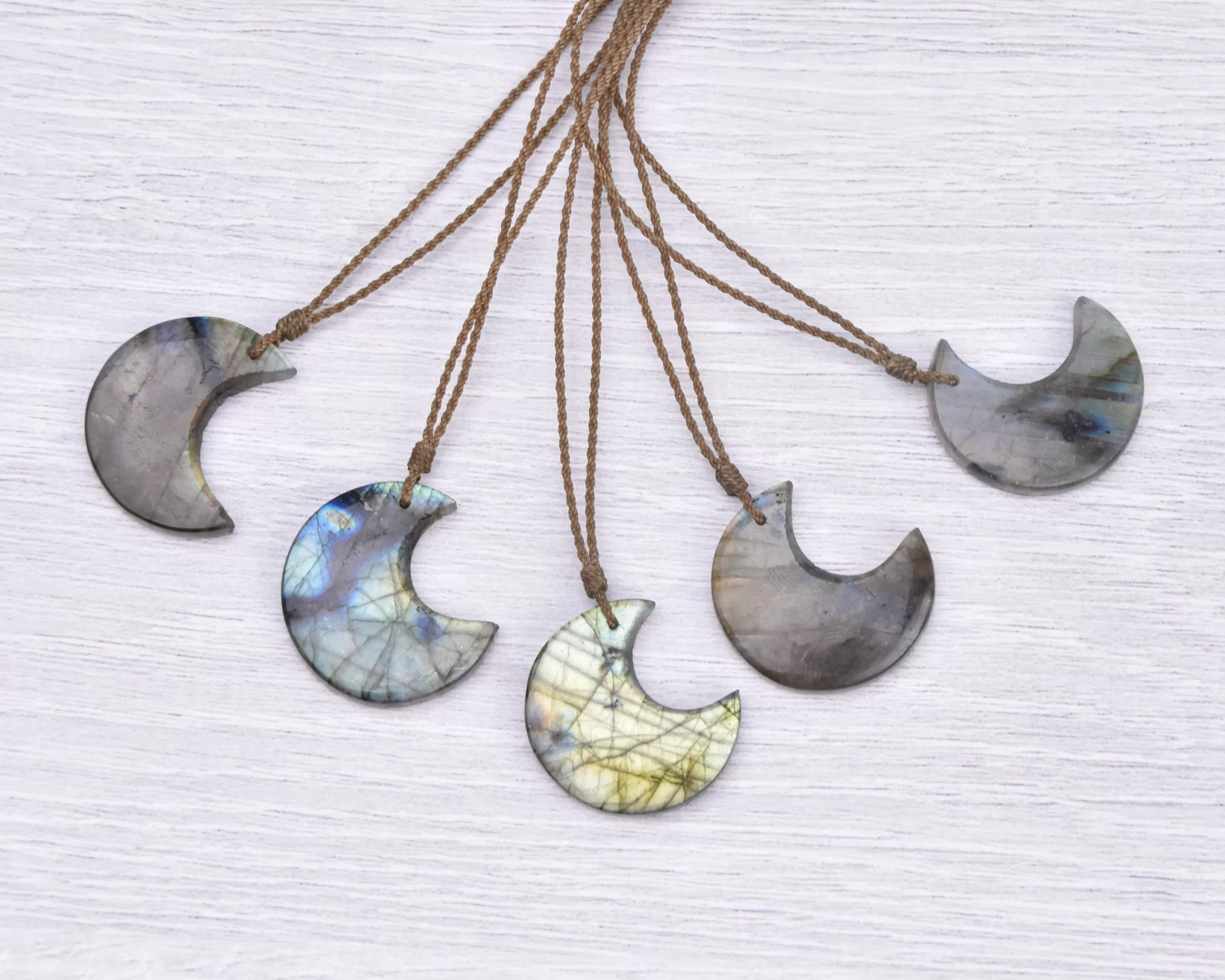 Labradorite Crescent Necklace