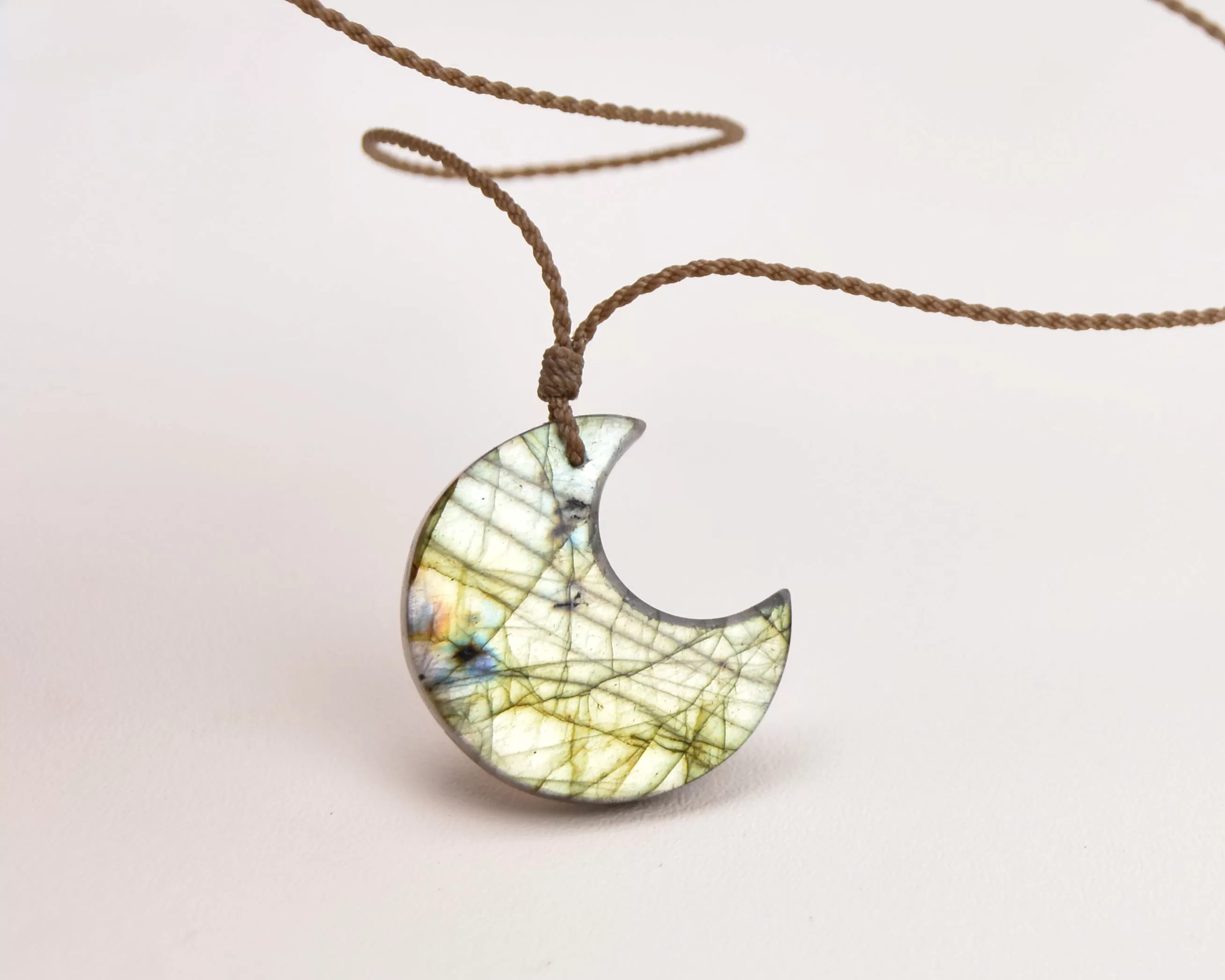 Labradorite Crescent Necklace