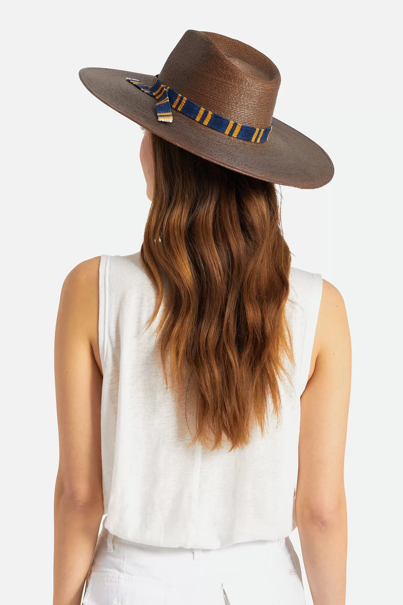 Leigh Straw Fedora - Brown