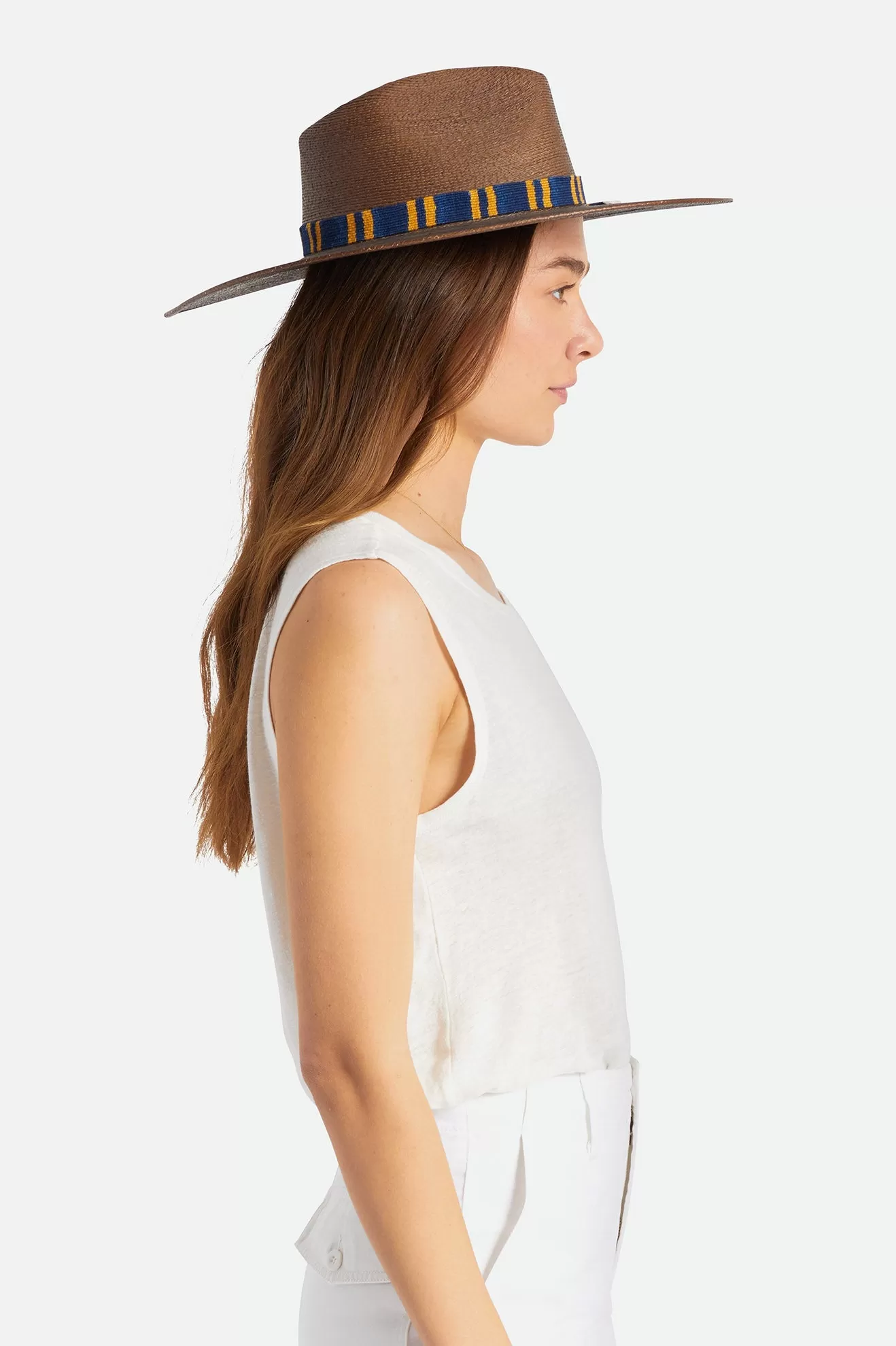 Leigh Straw Fedora - Brown