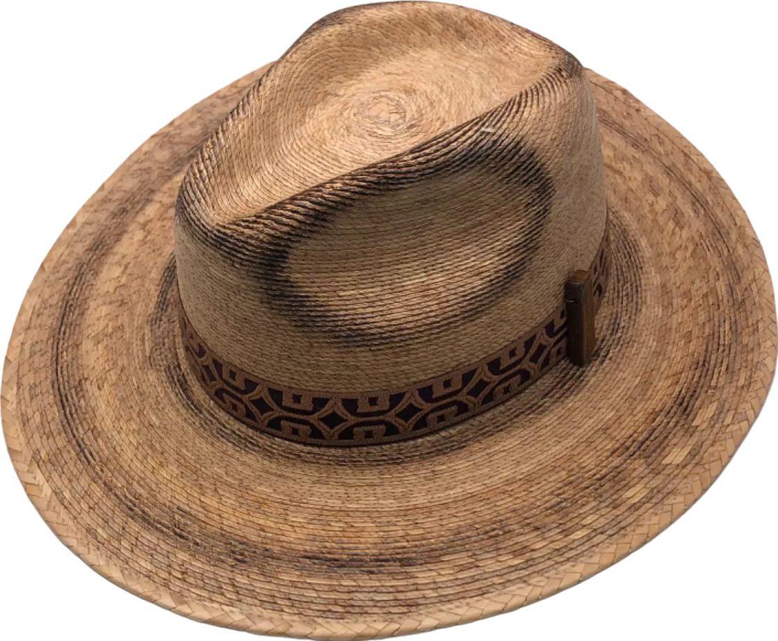 Marma Hats Natural Straw Cowboy Hat UK M