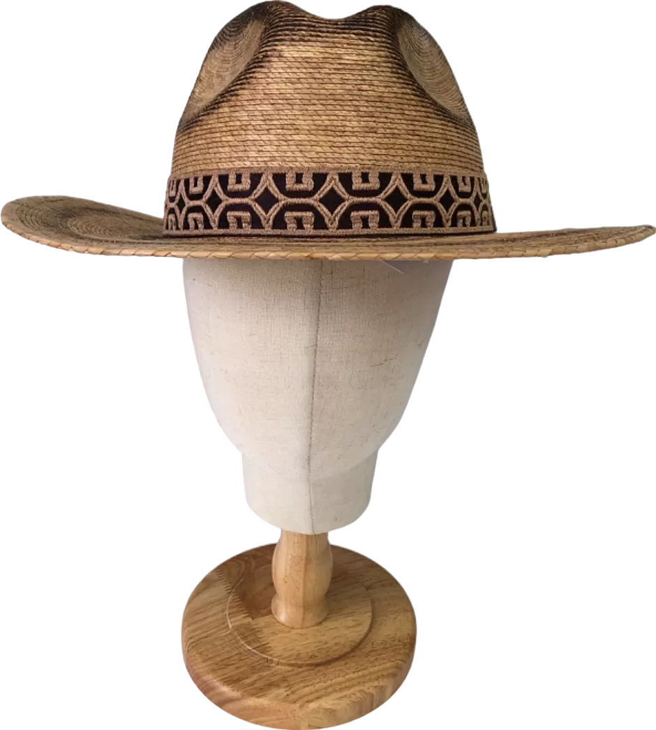 Marma Hats Natural Straw Cowboy Hat UK M