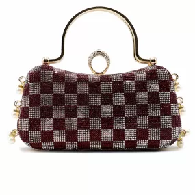 Maroon Fancy Clutch C00C20204