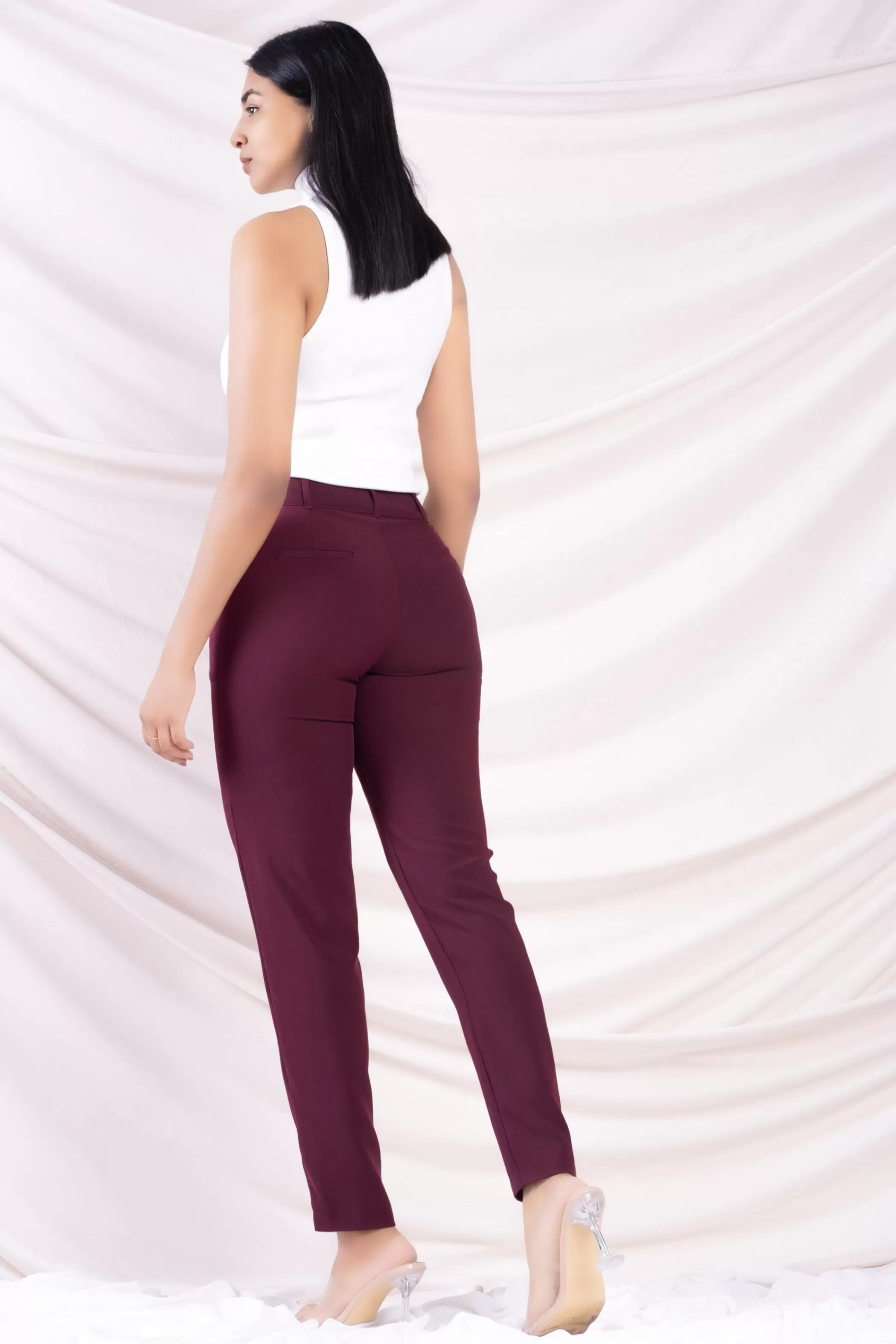 Maroon Straight Cut Pant